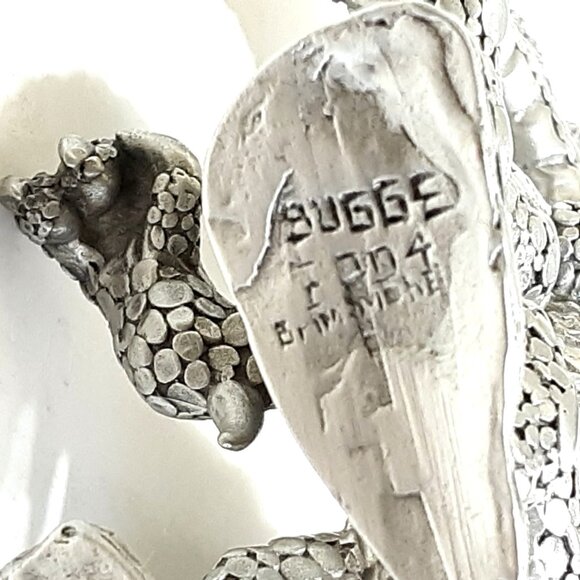 Rearing Fire Dragon 16-004 Iron Wind Metal 2004 Gold Tipped Horn Pewter Dragon - Picture 12 of 12